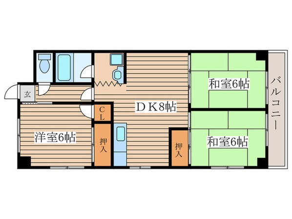 相互ビルの物件間取画像